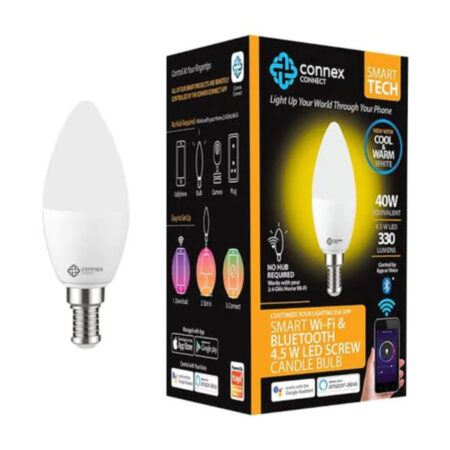 Smart WiFi Bulb 4.5W LED White Candle Bayonet