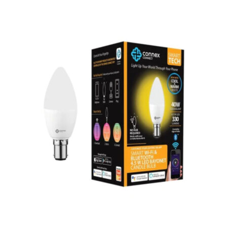 Smart WiFi Bulb 4.5W LED White Candle Screw