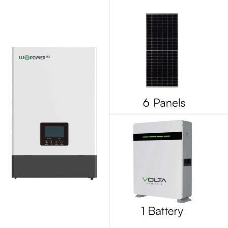 5kW EcoLux PowerHub: LuxPower 5kW Off-Grid Inverter and Volta Battery Solar Package