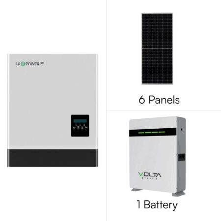 5kW SolarSynergy: LuxPower 5kW Hybrid Inverter and Volta Battery Solar Package